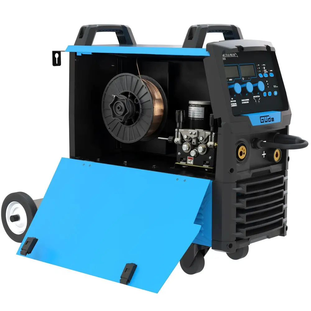 Mehrprozess-Schweißgerät Güde Uni-Mig 270 AS-Pro SYN – Inverter Drehstrom 400V, MIG/MAG, MMA, Fülldraht und WIG