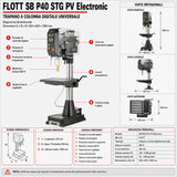 Flott SB P40 STG PV Elektronische Säulenbohrmaschine