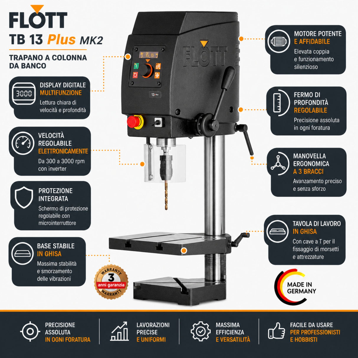 Flott TB 13 Plus MK2 Bohrmaschine