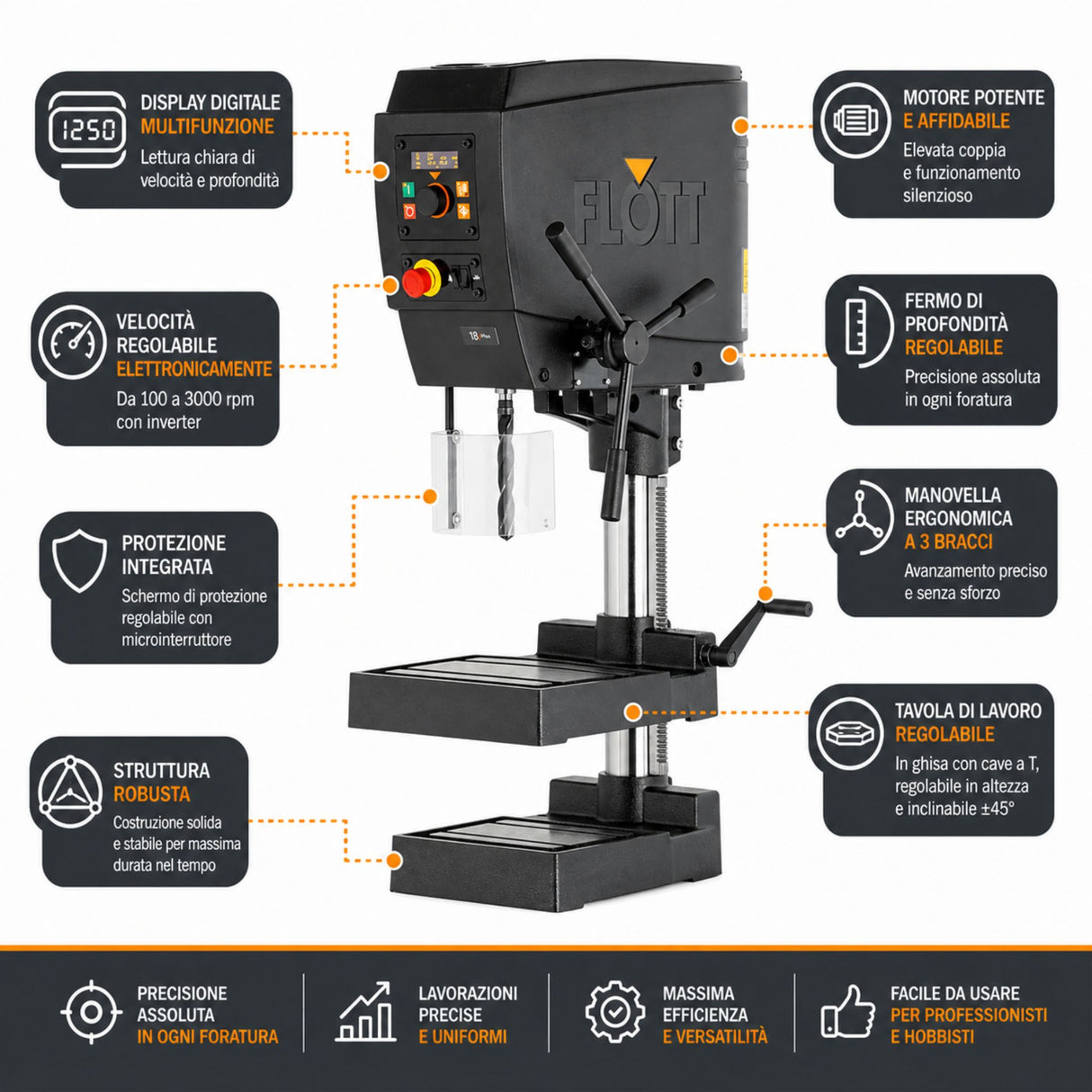 Flott TB 18 Plus Säulenbohrmaschine