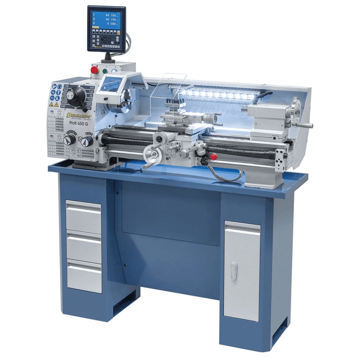 Bernardo Profi 650 G / 230 V Drehmaschine mit 2-Achsen-Digitalanzeige