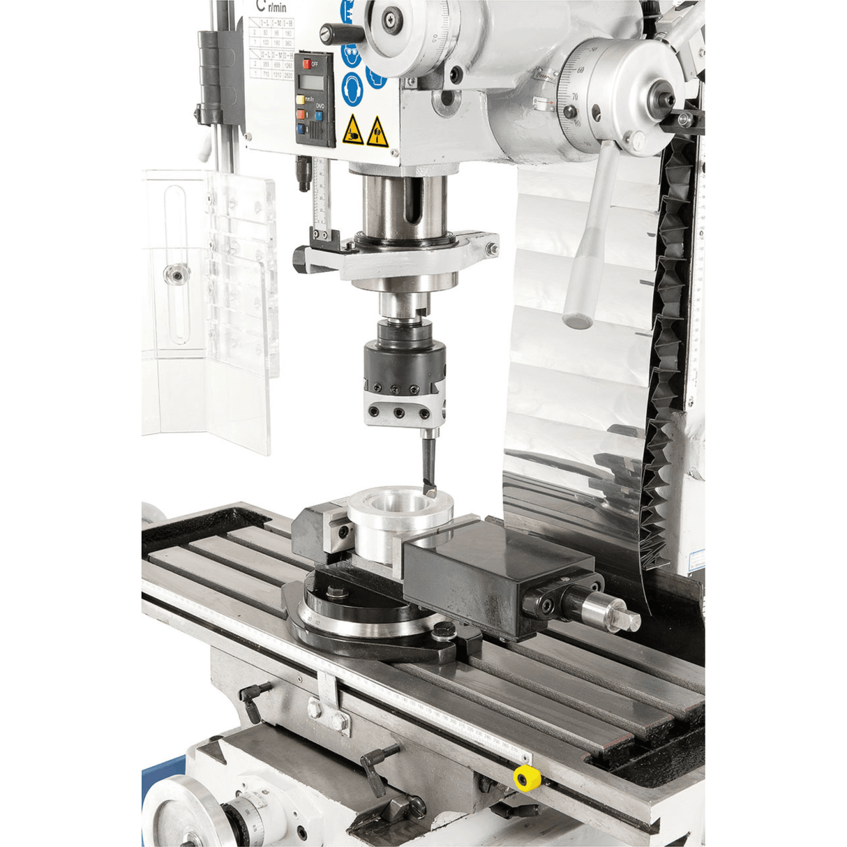 Bernardo FM 55 HSV Bohr-Fräsmaschine mit 3-Achs-Digitalanzeige und automatischem Vorschub