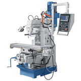 Bernardo UWF 90-1270 Universalfräsmaschine mit Digitalanzeige ES-12 H + pneumatischer Spannvorrichtung DIN 2080 – Tisch 1.270 × 280 mm, ISO 40, vertikale + horizontale Spindeln, 1,5 + 2,2 kW Motor, Gewicht 1.300 kg