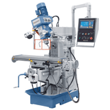 Bernardo UWF 90-1270 Universalfräsmaschine – ISO 40, Doppelspindel, 1270 × 280 mm Tisch, 0,85/1,5 kW Vertikalmotor, 3-Achsen-Digitalanzeige
