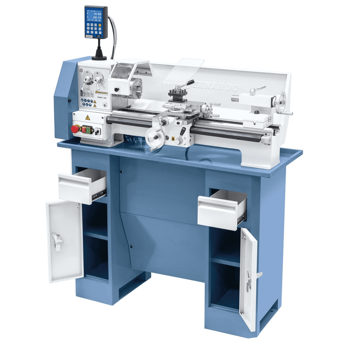 Bernardo Hobby 500 / 230V Metalldrehmaschine mit 2-Achsen-Digitalanzeige DT-40