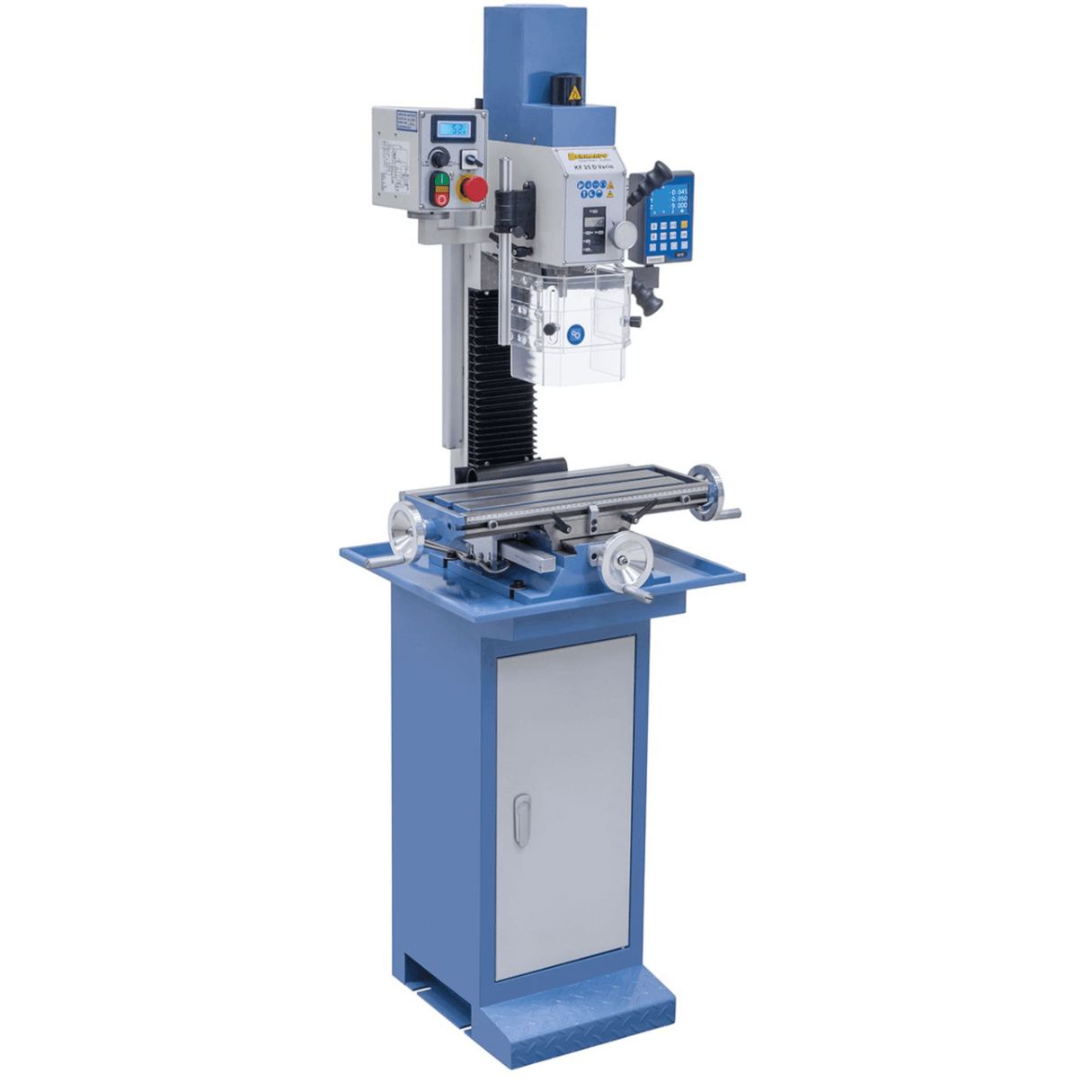 Bernardo KF 25 D Vario Bohr- und Fräsmaschine mit 3-Achs-Digitalanzeige DT 40 und variabler Drehzahlregelung