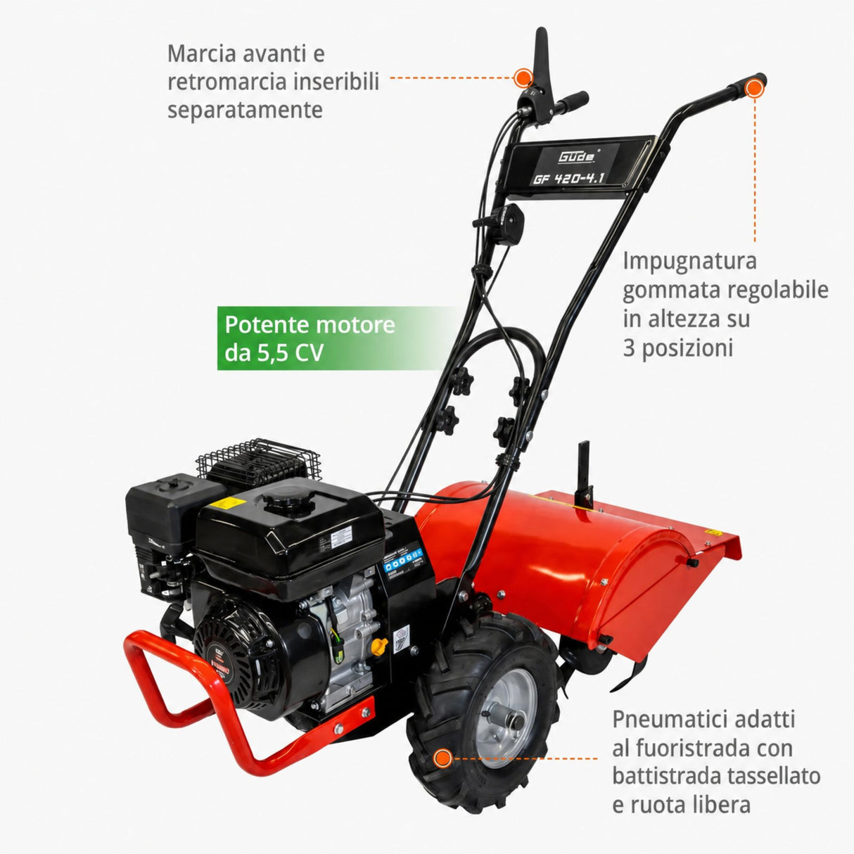 Benzin-Gartenfräse Güde GF 420-4.1