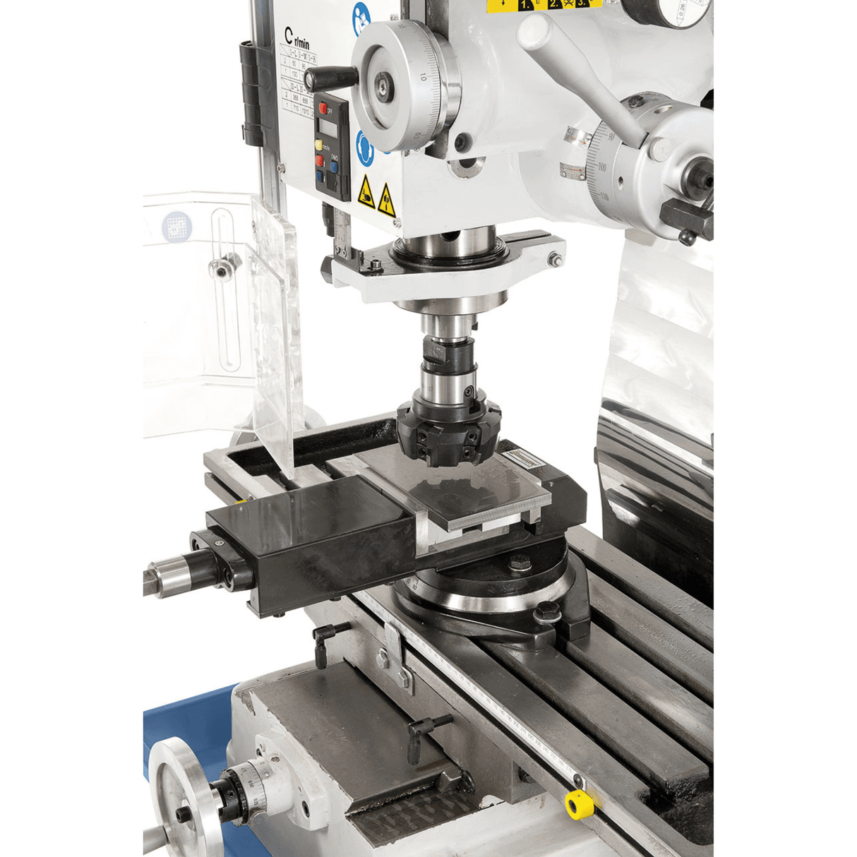 Bernardo FM 55 HSV Bohr-Fräsmaschine mit 3-Achs-Digitalanzeige und automatischem Vorschub