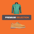 Kit Ardon composto da giacca softshell impermeabile PRE100 verde/nera e scarpe FARM LOW in nubuck giallo, ideale per lavori outdoor e professionali.