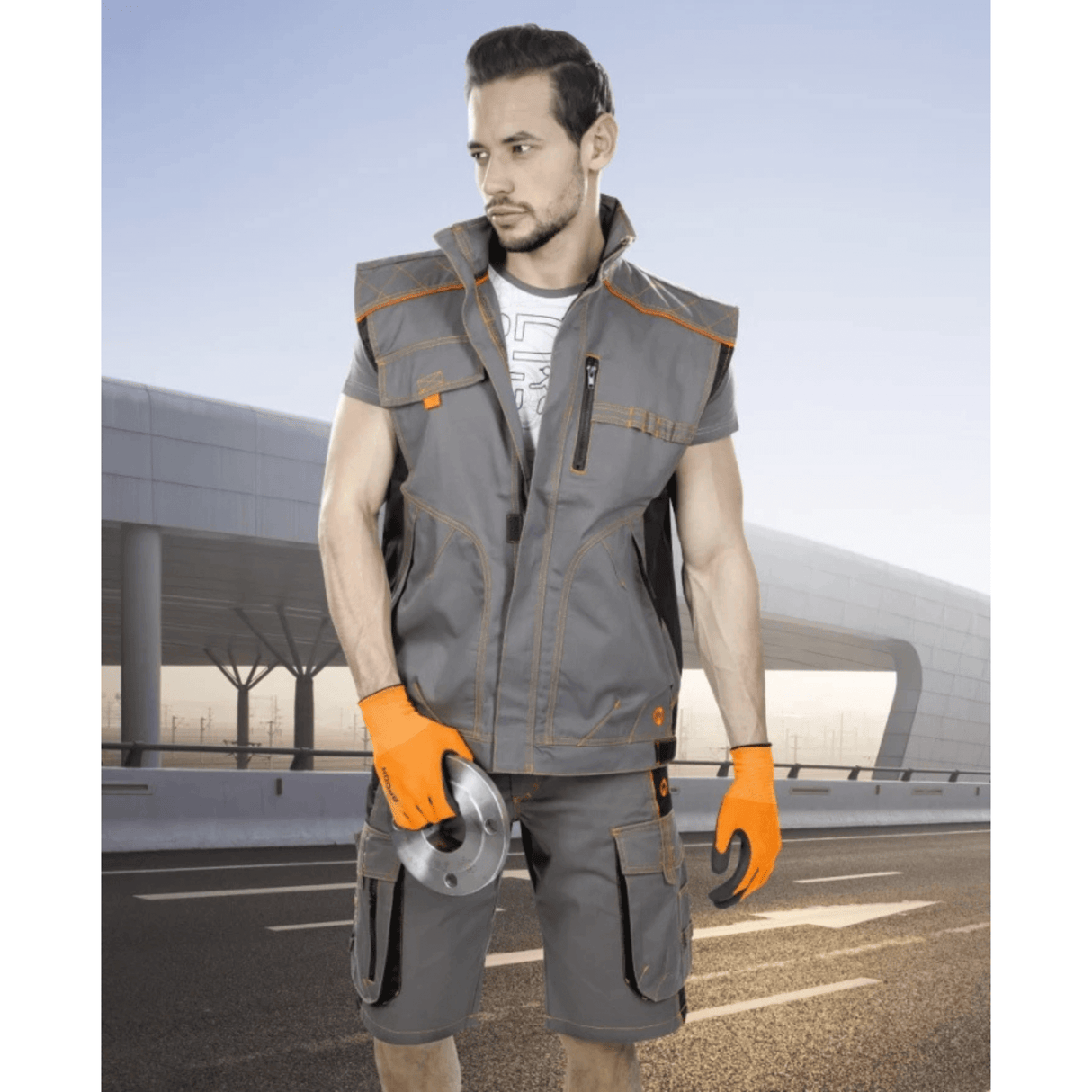Ardon VISION Arbeitsweste, grau/schwarz, persönliche Schutzausrüstung
