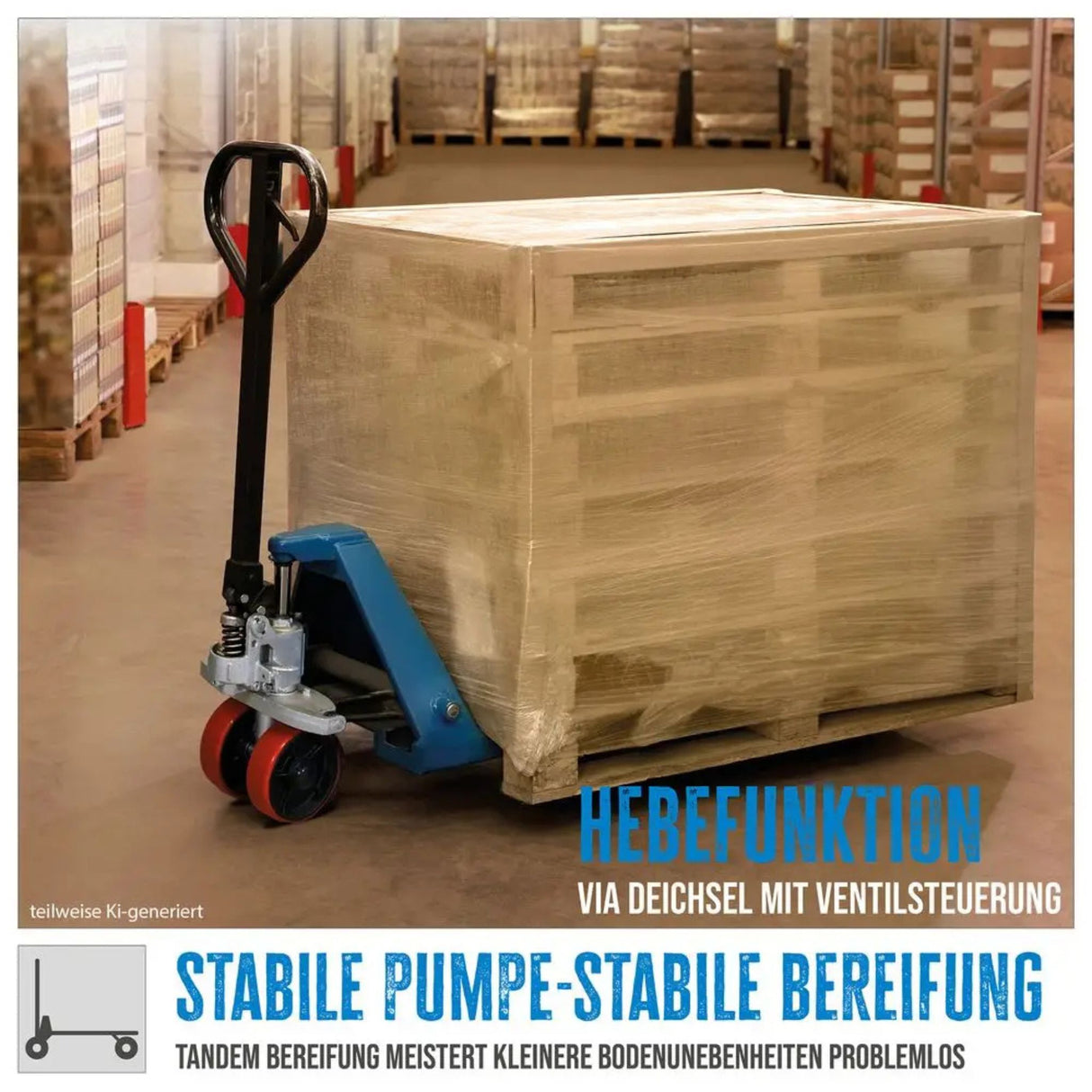 Güde 2500 kg PU Handgabelstapler (1800 mm Gabeln)