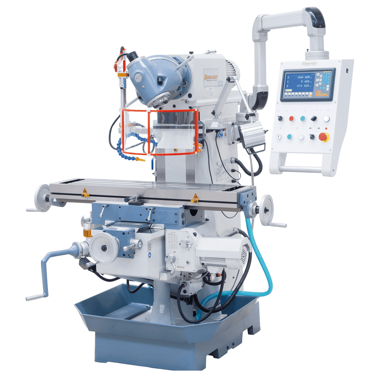 Bernardo UWF 110 Universalfräsmaschine – 360°-Universalkopf, ISO 40, 1120 × 260 mm Tisch, 2,2 kW Motor, 3-Achsen-Digitalanzeige ES-12 H