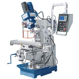 Bernardo UWF 90-1270 Universalfräsmaschine mit Digitalanzeige ES-12 H + pneumatischer Spannvorrichtung DIN 2080 – Tisch 1.270 × 280 mm, ISO 40, vertikale + horizontale Spindeln, 1,5 + 2,2 kW Motor, Gewicht 1.300 kg