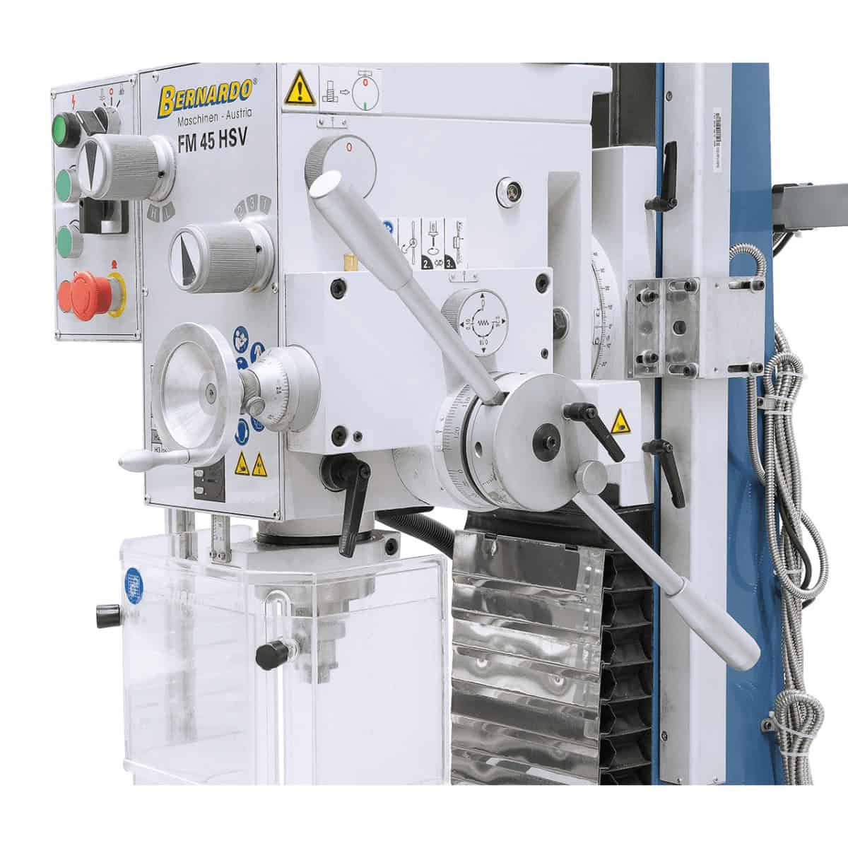 Bernardo FM 45 HSV 12-Gang-Bohr-/Fräsmaschine, 75–3200 U/min, mit 3-Achs-Digitalanzeige, ES-12 V