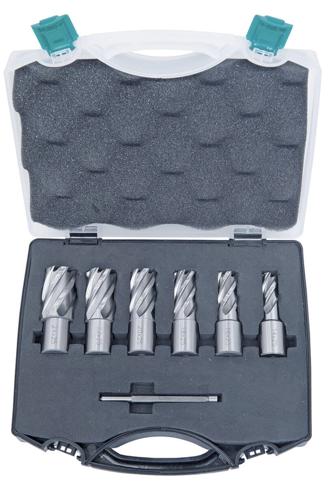 Set fresa a corona standard HSS CDS, 14 - 24 mm, profondità di foratura 25 mm
