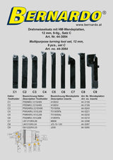 Bernardo Schneidwerkzeugsatz 12 mm Drehwerkzeuge