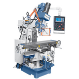Bernardo UWF 90-1270 Universalfräsmaschine mit Digitalanzeige ES-12 H + pneumatischer Spannvorrichtung DIN 2080 – Tisch 1.270 × 280 mm, ISO 40, vertikale + horizontale Spindeln, 1,5 + 2,2 kW Motor, Gewicht 1.300 kg