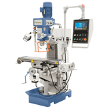 Bernardo UWF 80 E Universal-Fräsmaschine – ISO 40 vertikal und horizontal, 3-Achsen-Digitalanzeige ES-12 H, 1000×240 mm Tisch neigbar ±45°