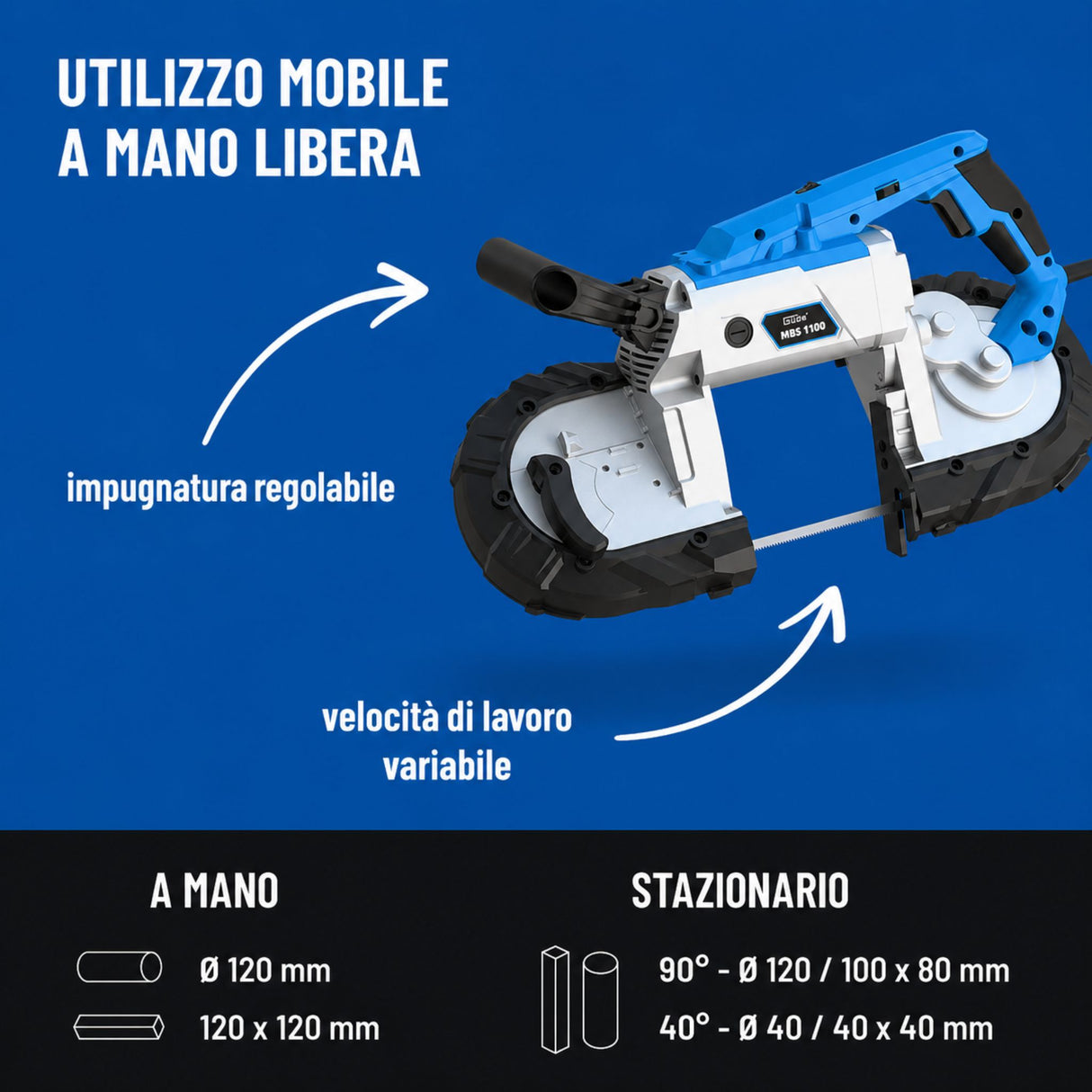 Sega a nastro per metallo Guede 1100 W