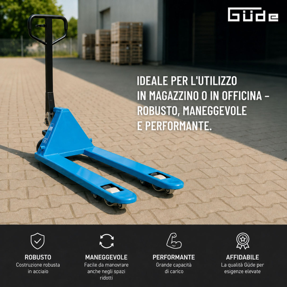 Carrello elevatore manuale Güde 2500 kg - PA
