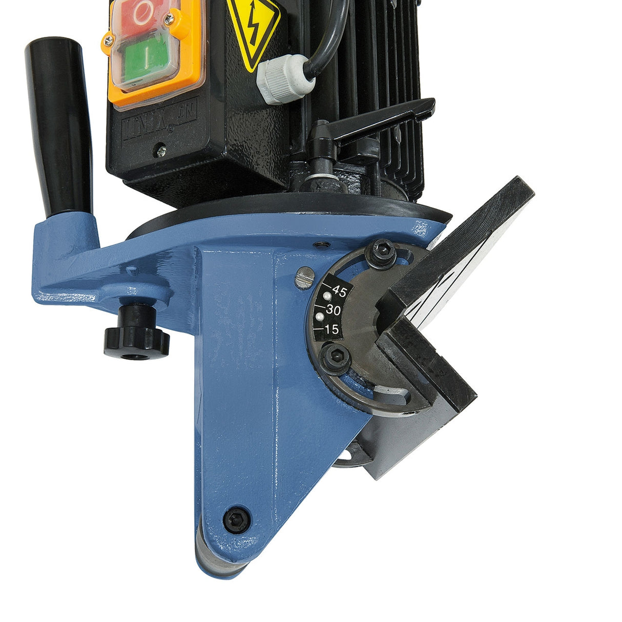 Tragbare Anfasmaschine Bernardo KFM 200 M – 400 V, Fasen bis 10 mm, Winkel 15°-45°