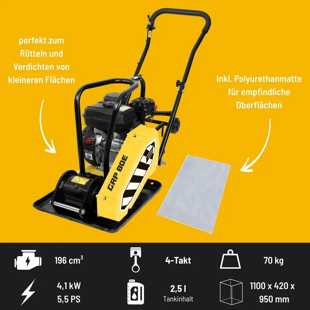 Guede GRP 80E Vibrationsplatte – 80 mm