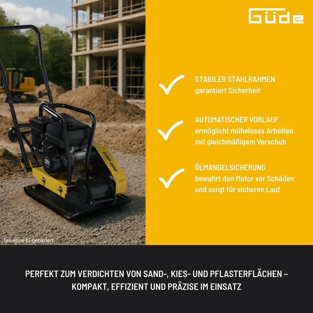 Guede GRP 80E Vibrationsplatte – 80 mm