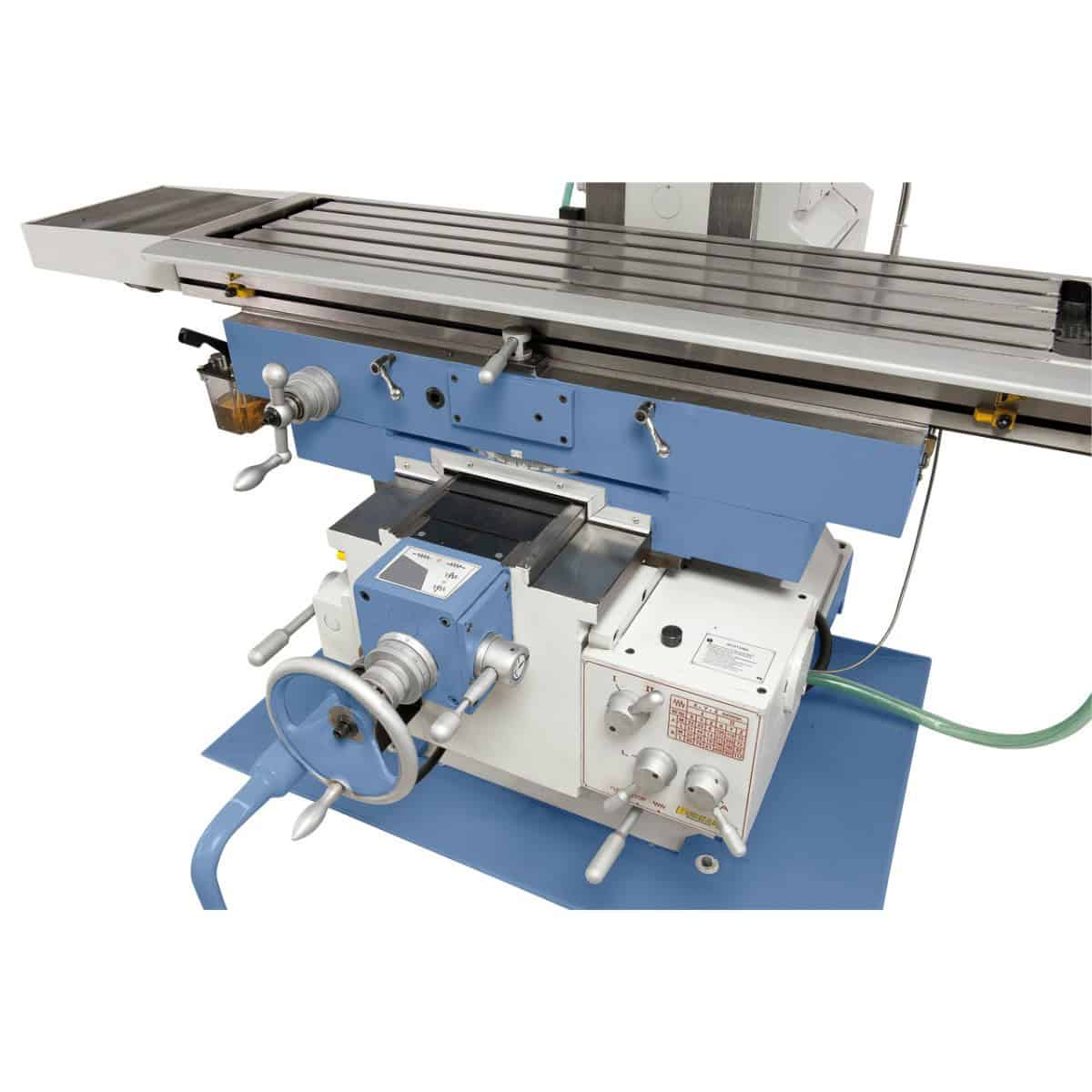 Bernardo UWF 95 N Universalfräsmaschine – ISO 40, pneumatische Spannvorrichtung DIN 2080, 1.600×360 mm Tisch, 2,2+2,2 kW Motoren, 3-Achs-Digitalanzeige, Gewicht 2.200 kg