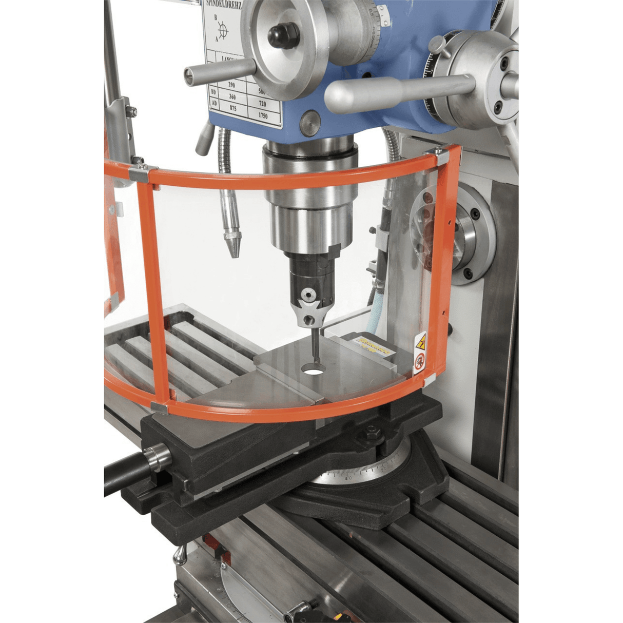 Bernardo UWF 80 E Universal-Fräsmaschine – ISO 40 vertikal und horizontal, 3-Achsen-Digitalanzeige ES-12 H, 1000×240 mm Tisch neigbar ±45°