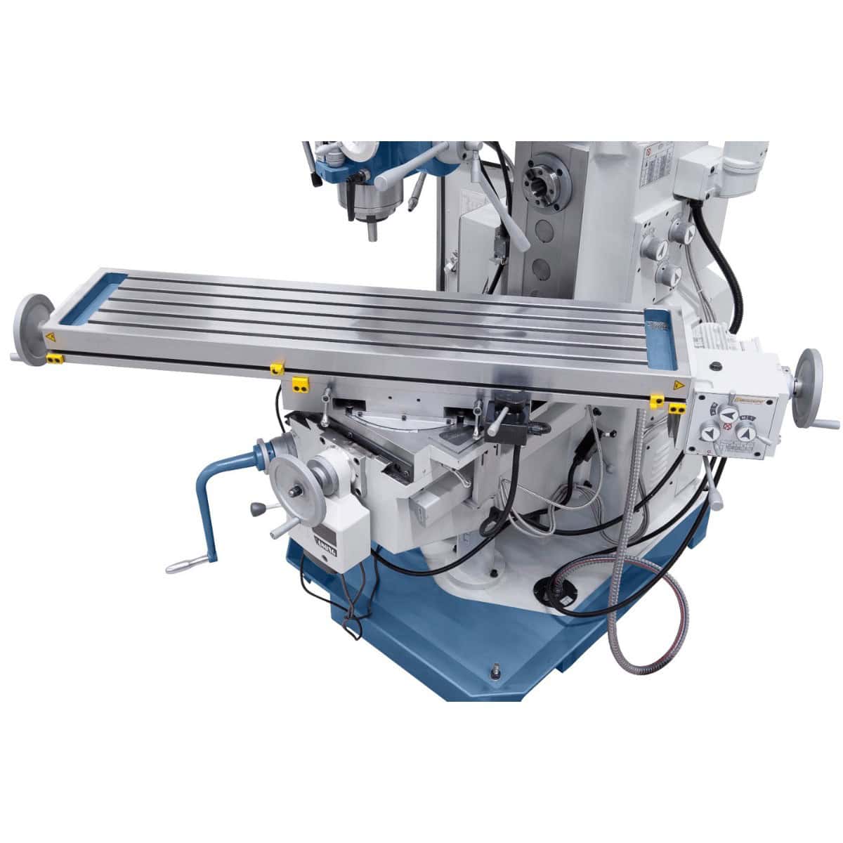 Bernardo UWF 90 V Universalfräsmaschine mit pneumatischer Spannvorrichtung DIN 2080 – ISO 40, Doppelspindel, 1270 × 280 mm Tisch, 3-Achsen-Digitalanzeige