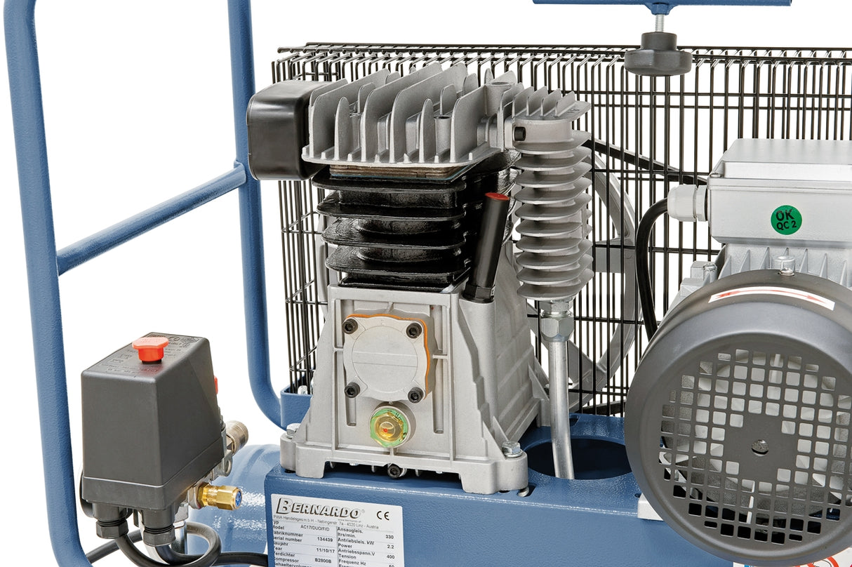 Guede AC17/DUO/F/D Trolley-Kompressor – 3 PS, 400 V, 10 bar