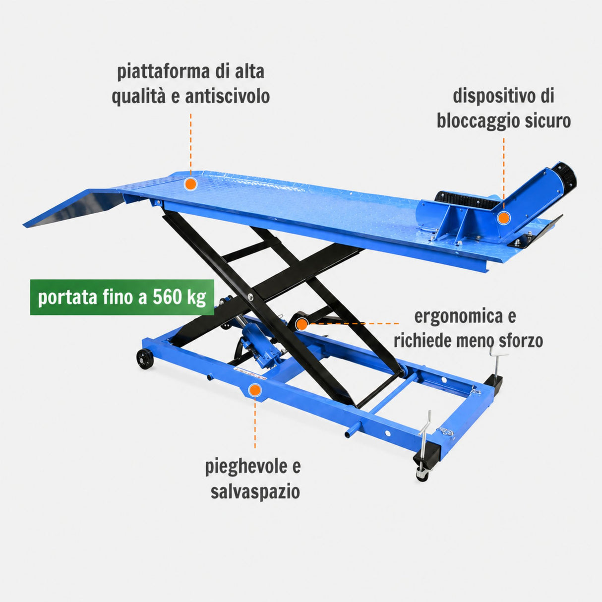 Ponte sollevatore motociclette Güde GMR 560