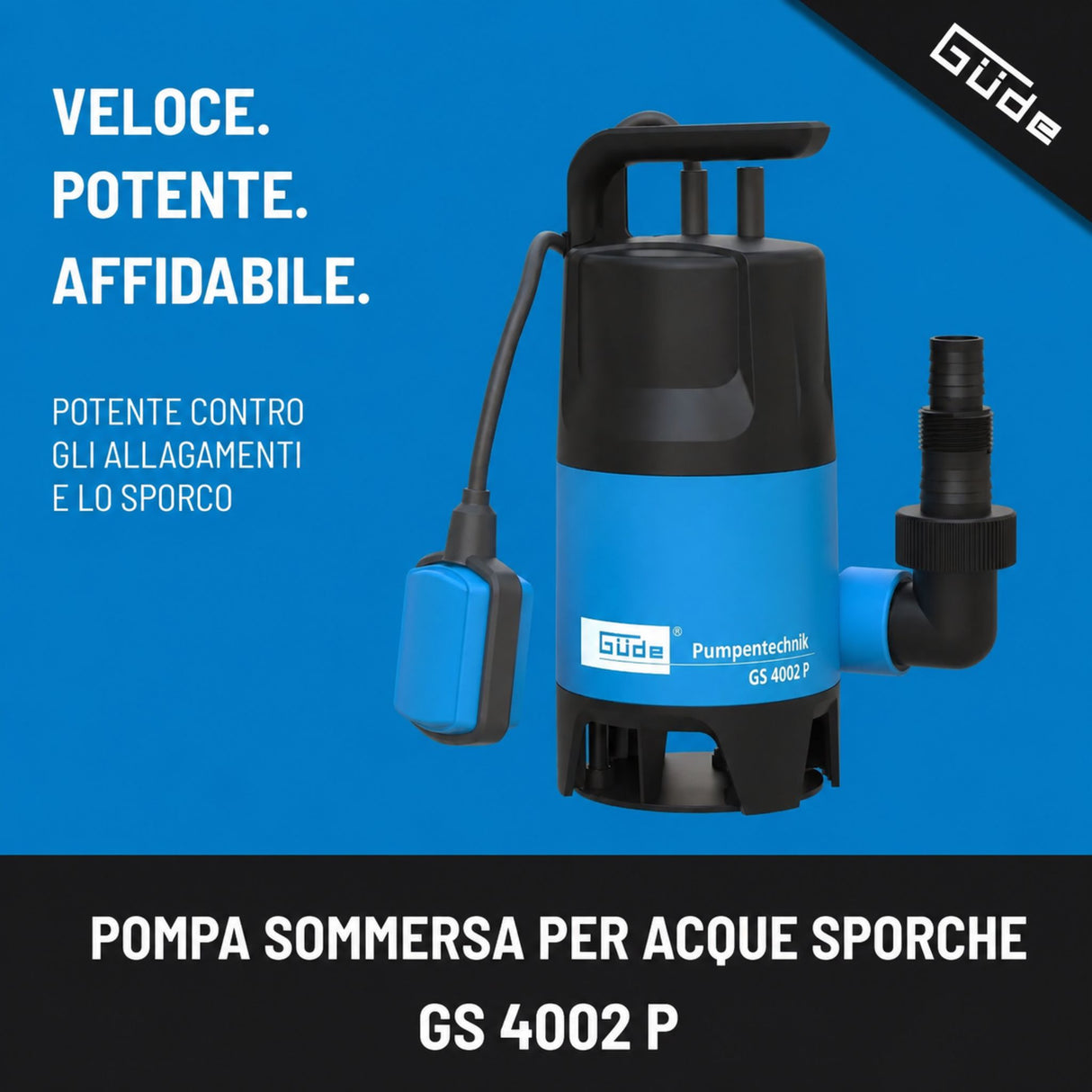 Güde Tauchpumpe für Abwasser GS 4002 P