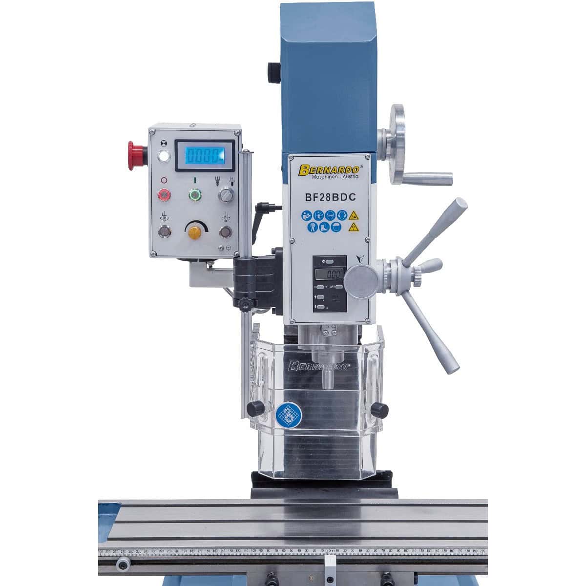 Bernardo BF 28 BDC 230 V Bohr-Fräsmaschine mit digitaler Drehzahl- und Hubanzeige