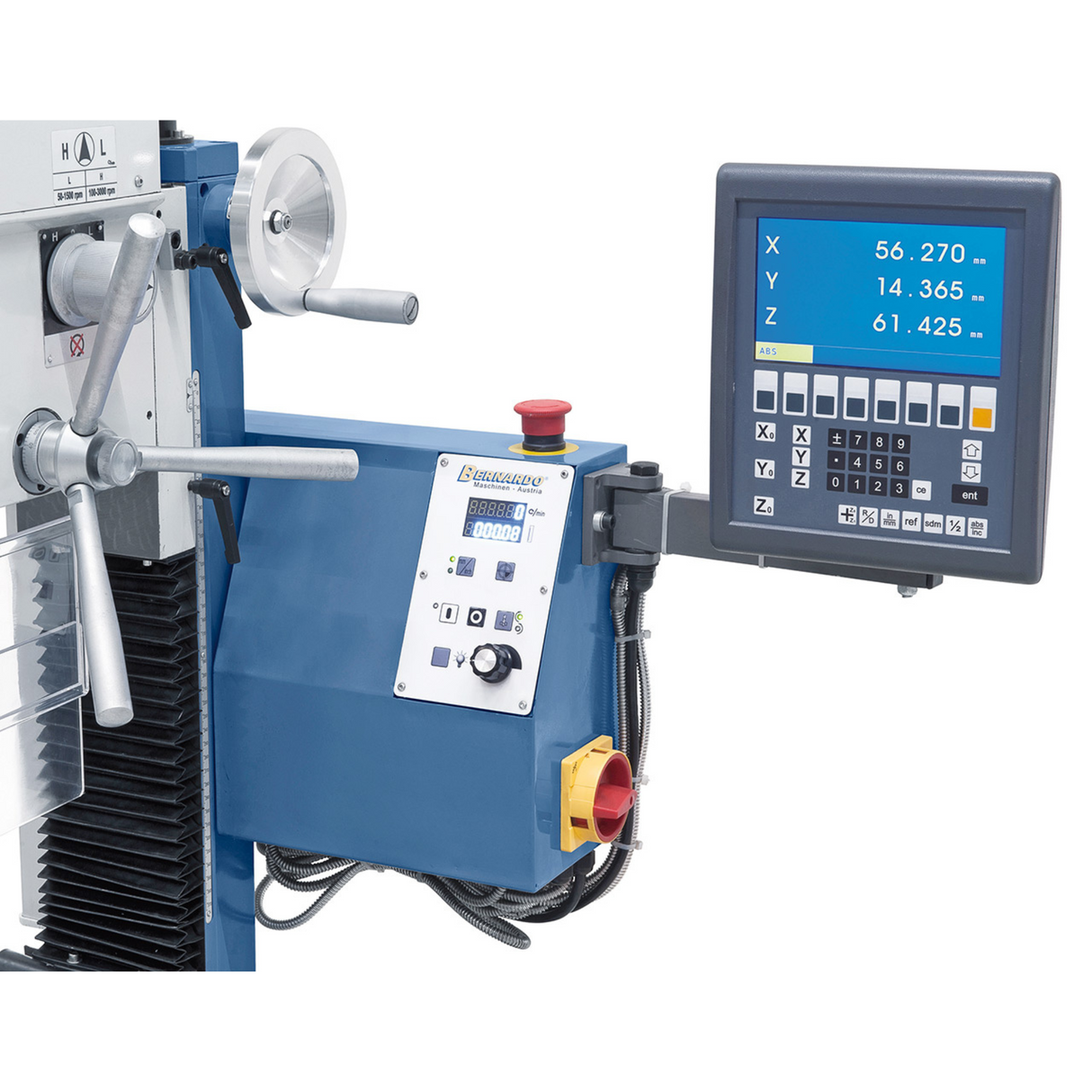 Bernardo KF 28 Top-Bohr- und Fräsmaschine mit 3-Achs-Display