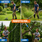 Güde GPS 1001 4-in-1 Multifunktions-Freischneider – 1,2 kW 2-Takt-Motor mit 4 Werkzeugen