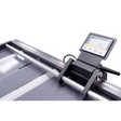 Sistema di arresto manuale da 2000 mm con display digitale a precisione 0,1 mm, compatibile con seghe a nastro Flott serie HBS.