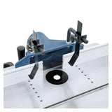 Bernardo RT 3 T Fräsmaschine – Schwenkbarer Tisch 0°-45°, Gusseisenplatte 780 × 505 mm, Absaugung Ø 100 mm, Gewicht 57 kg