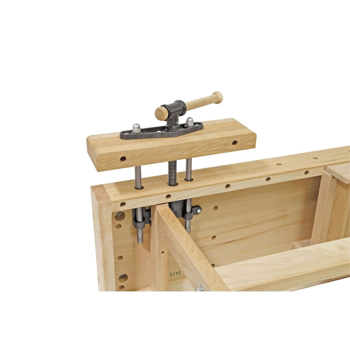 Bernardo WB 2100 Profi Profi-Werkbank für Tischler – massives, gedämpftes Rotbuchenholz, Abmessungen 2120 × 760 mm, Arbeitshöhe 860 mm, Gewicht 73 kg