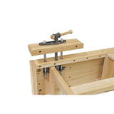 Bernardo WB 2100 Profi Profi-Werkbank für Tischler – massives, gedämpftes Rotbuchenholz, Abmessungen 2120 × 760 mm, Arbeitshöhe 860 mm, Gewicht 73 kg