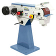 Levigatrice a nastro Bernardo MS 150 x 2000 S con nastro 150 x 2000 mm, motore 4,0 kW e robusta struttura con aspirazione integrata.