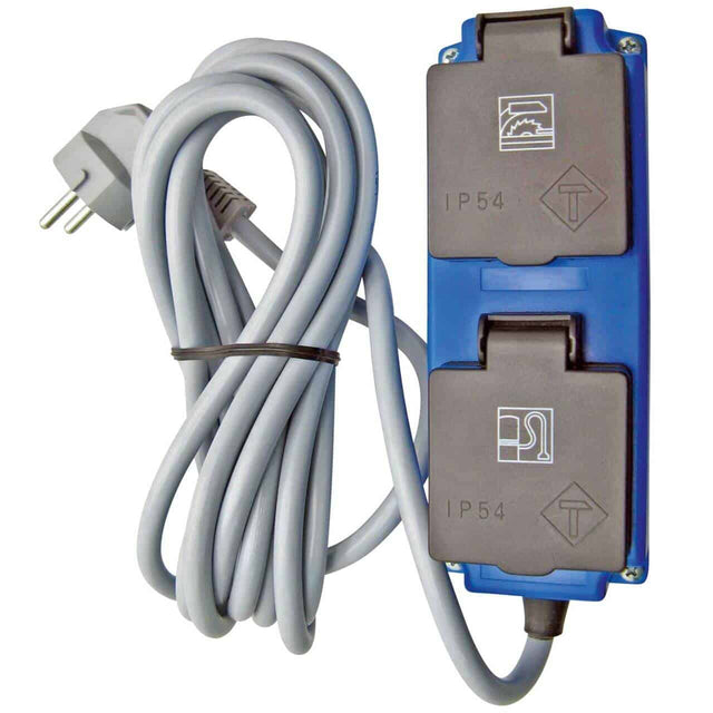 Sistema di avviamento automatico Bernardo ALV 2 / M 230 – 230 V, con prese Master/Slave, protezione IP44 e cavo da 4 m con spina Schuko, per avvio sincronizzato di aspiratori e macchine.