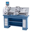 Tornio Bernardo Profi 900 Vario – 400 V, distanza punte 900 mm, mandrino 160 mm e display digitale a 2 assi per lavorazioni di precisione.