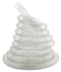 Tubo di aspirazione a spirale Bernardo Ø80 mm, lunghezza 6 m, trasparente e flessibile con spirale in acciaio zincato, ideale per impianti di aspirazione industriali.