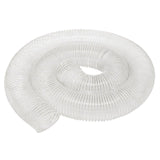 Tubo in PVC Bernardo Ø100 mm, lunghezza 4 m, flessibile e trasparente con spirale in acciaio zincato, ideale per impianti di aspirazione industriali.