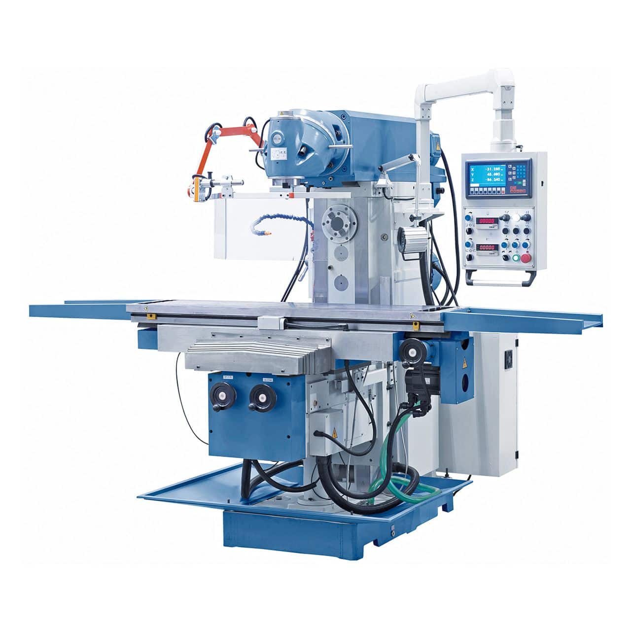 Fresatrice universale Bernardo UWF 200 Servo con tavola 1600 x 360 mm, servomotori, mandrini ISO 50, rapidi integrati e struttura in ghisa per lavorazioni di precisione.