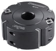 Testa per battuta Bernardo Ø150 mm con altezza 50 mm e foro 30 mm, dotata di 4 taglienti e 4 controtaglienti in metallo duro, ideale per battute e profili su legno massello.