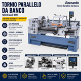 Bernardo Solid 460 x 2000 Pro Metalldrehmaschine mit 3-Achsen-Digitalanzeige