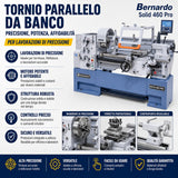 Bernardo Solid 460 x 1000 Pro Metalldrehmaschine mit 3-Achsen-Digitalanzeige