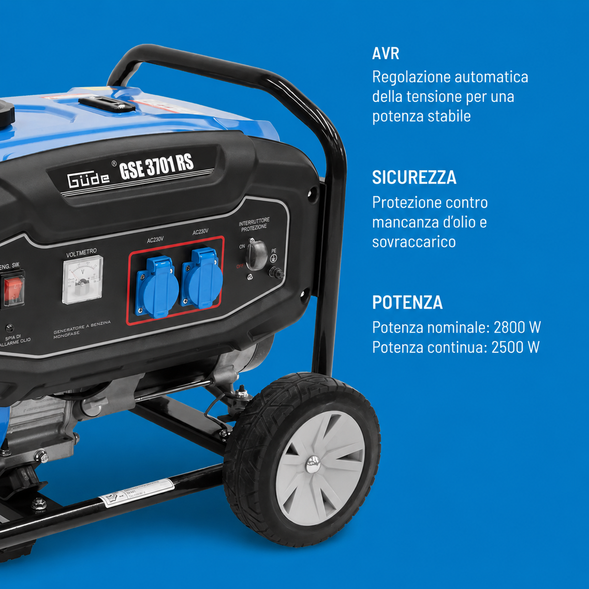 Benzin-Stromerzeuger Güde GSE 3701 RS